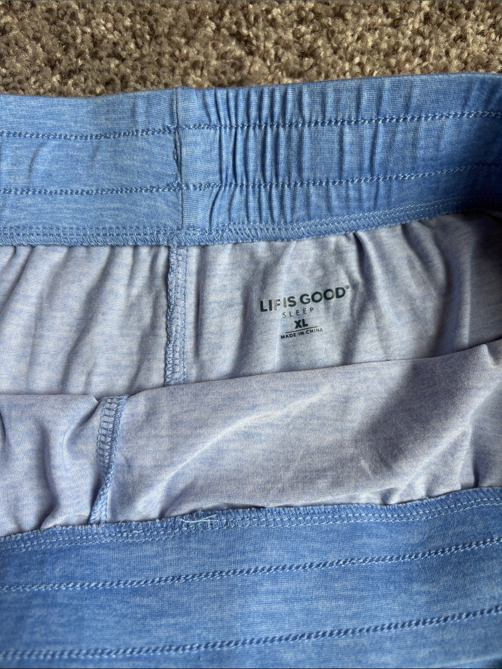 Life Is Good Pajamas Light Blue Tank with Pink Flip-Flop Graphic - Picture 3 of 5